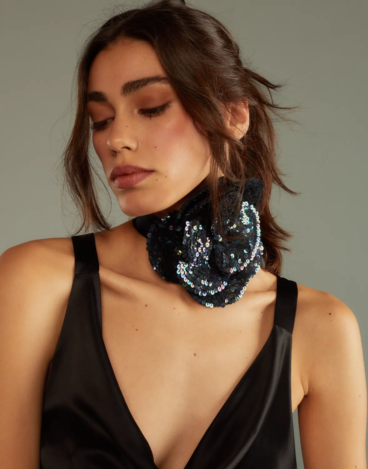 Cynthia Rowley Sequin Flower Tie- Accessories | Accessories