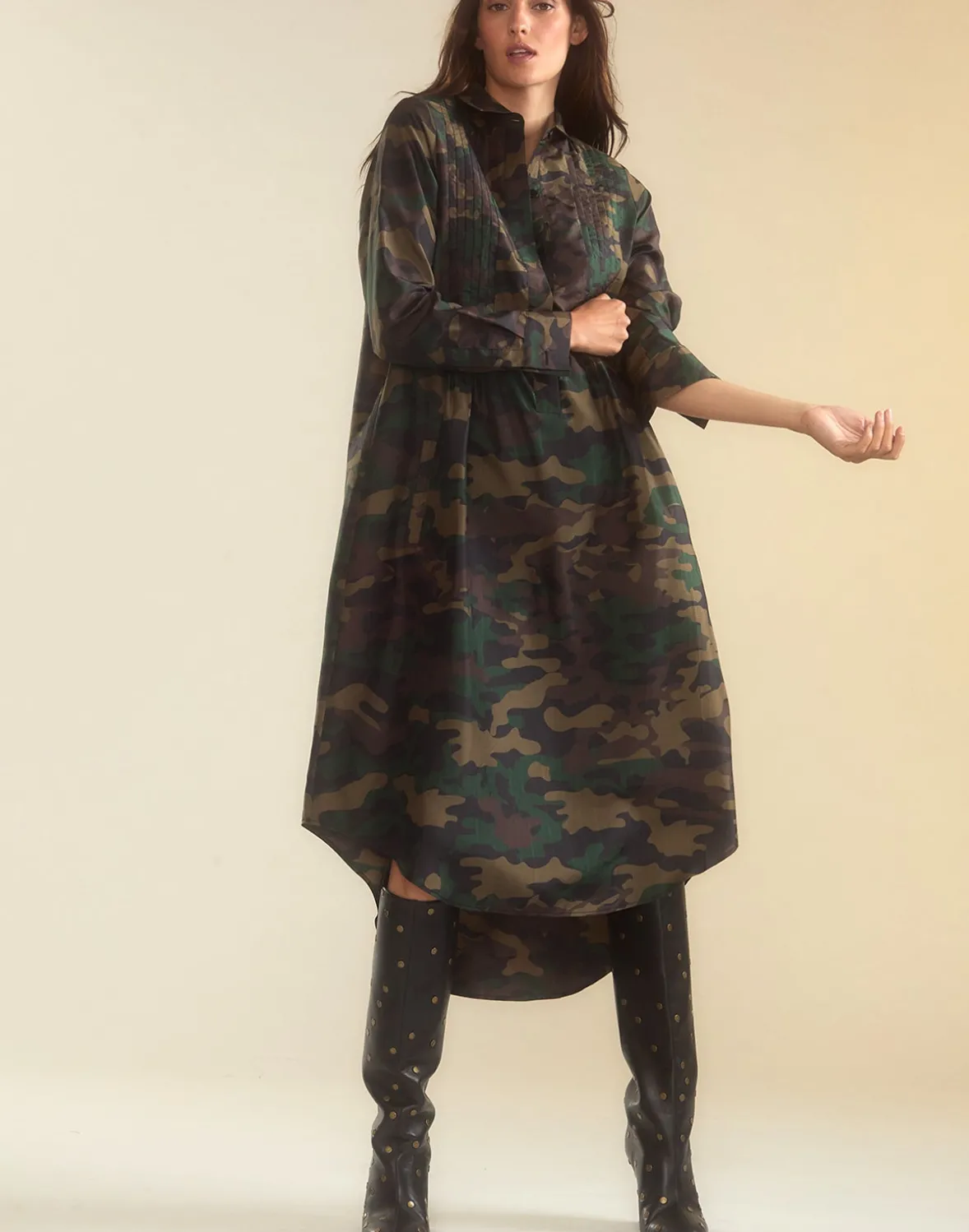 Cynthia Rowley Silk Taffeta Shirt Dress- Dresses