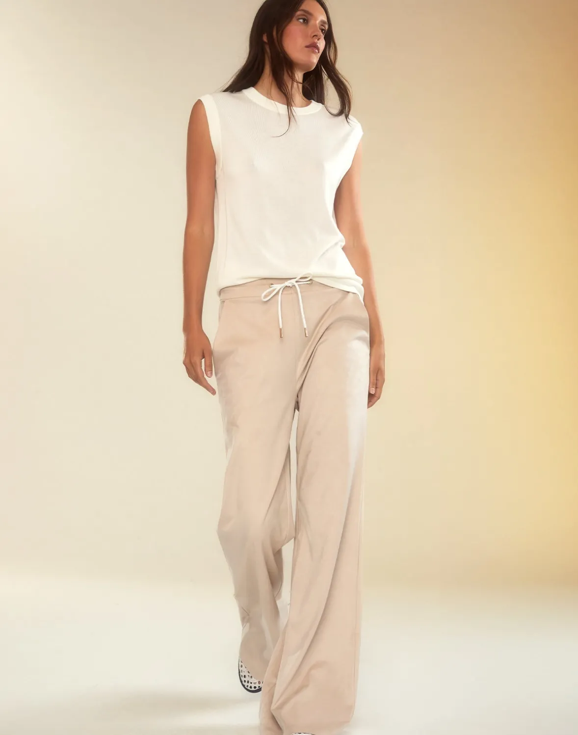 Cynthia Rowley Sleek Ultrasuede Lounge Pant- Bottoms