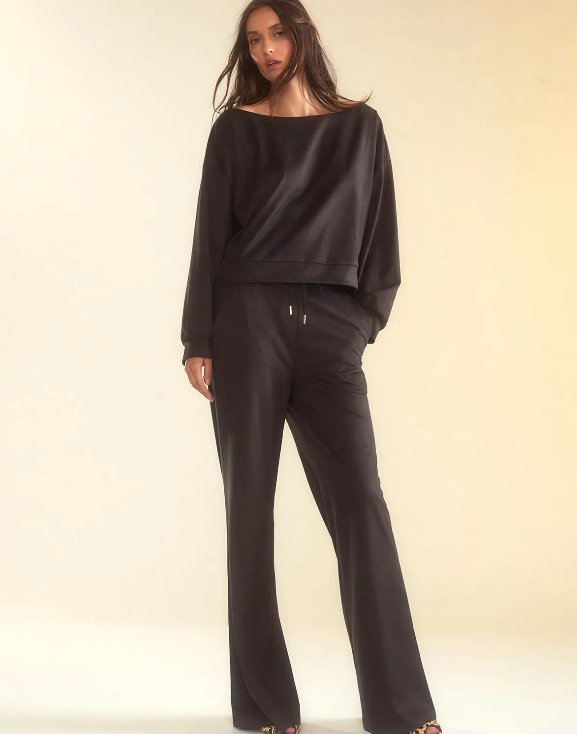 Cynthia Rowley Sleek Ultrasuede Lounge Pant- Bottoms