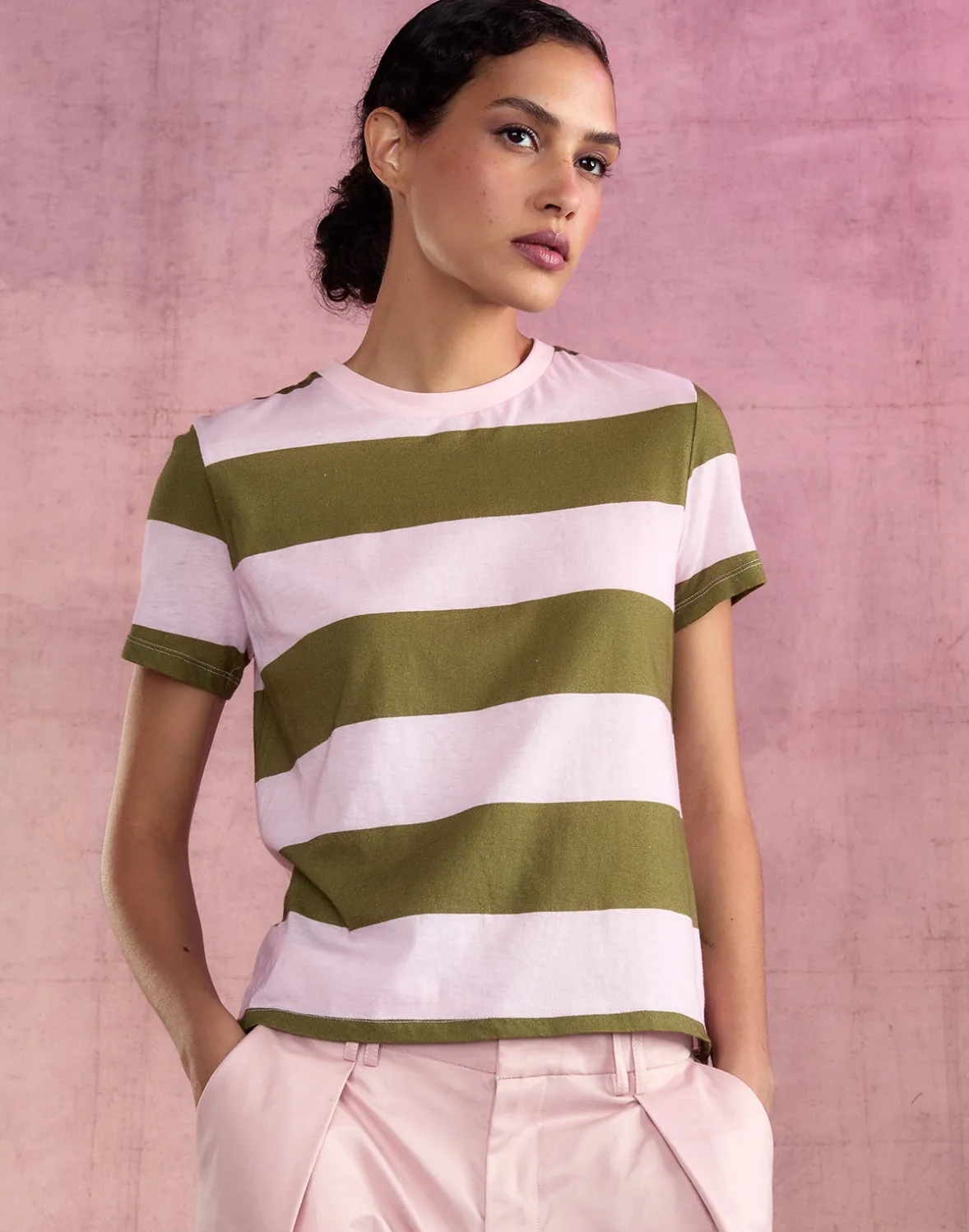 Cynthia Rowley Stripe Tee- Tops