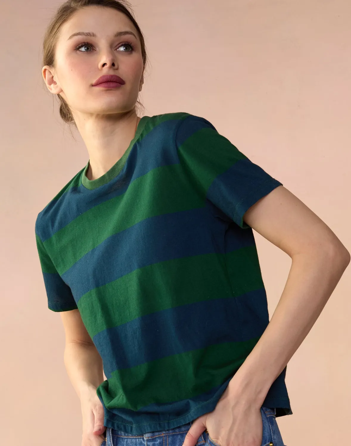 Cynthia Rowley Striped Tee- Tops