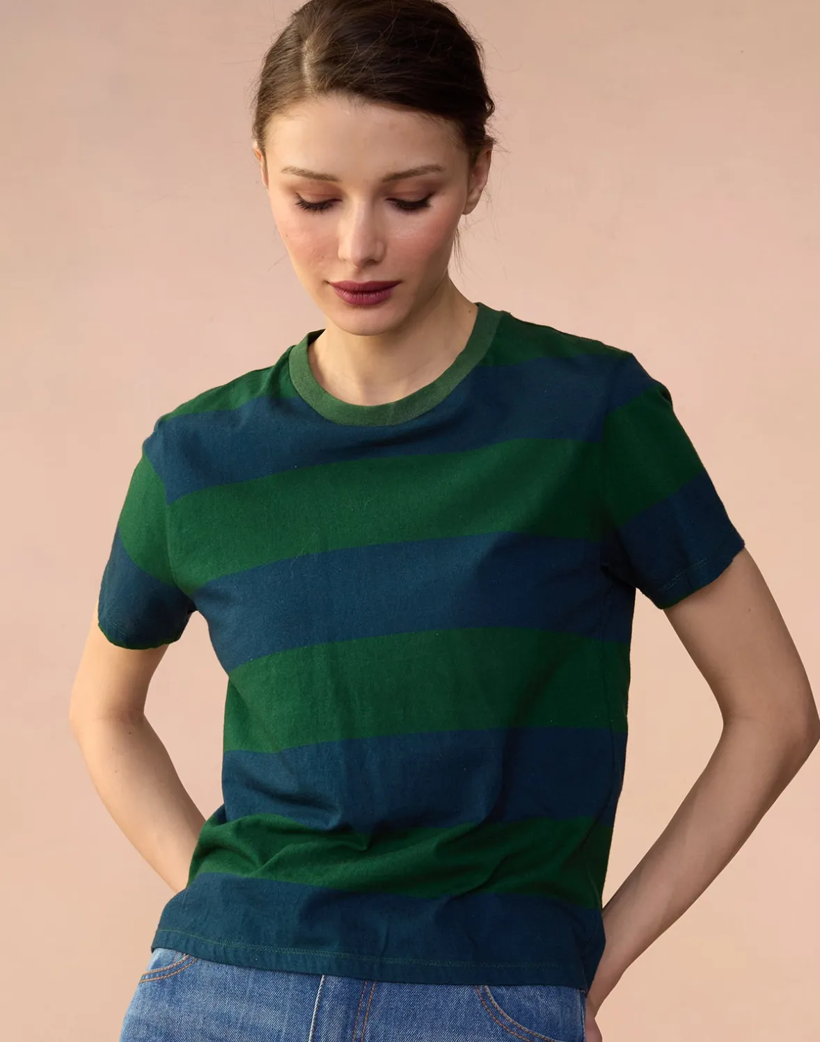 Cynthia Rowley Striped Tee- Tops