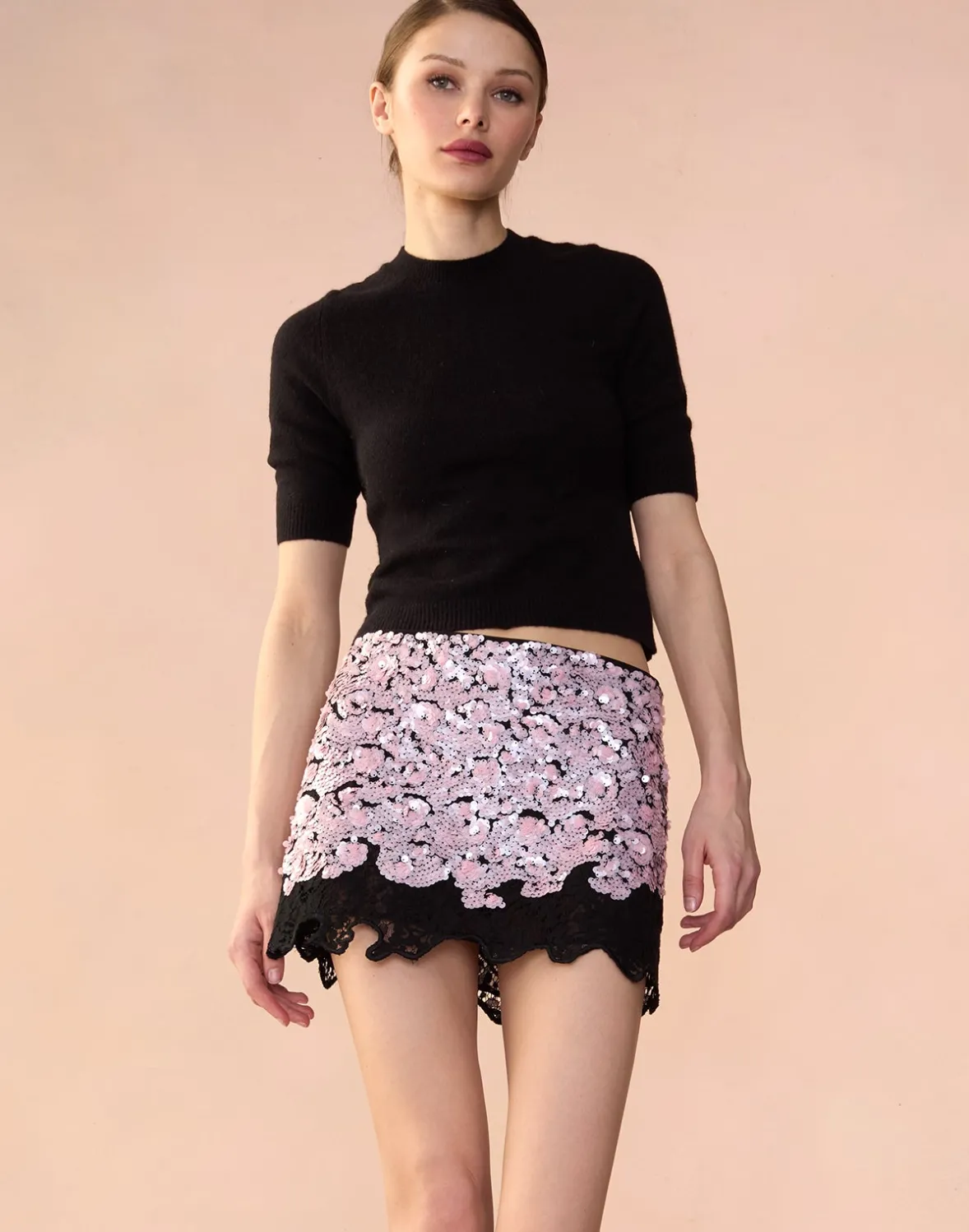 Cynthia Rowley The Cosmo Sequin Skirt- Bottoms