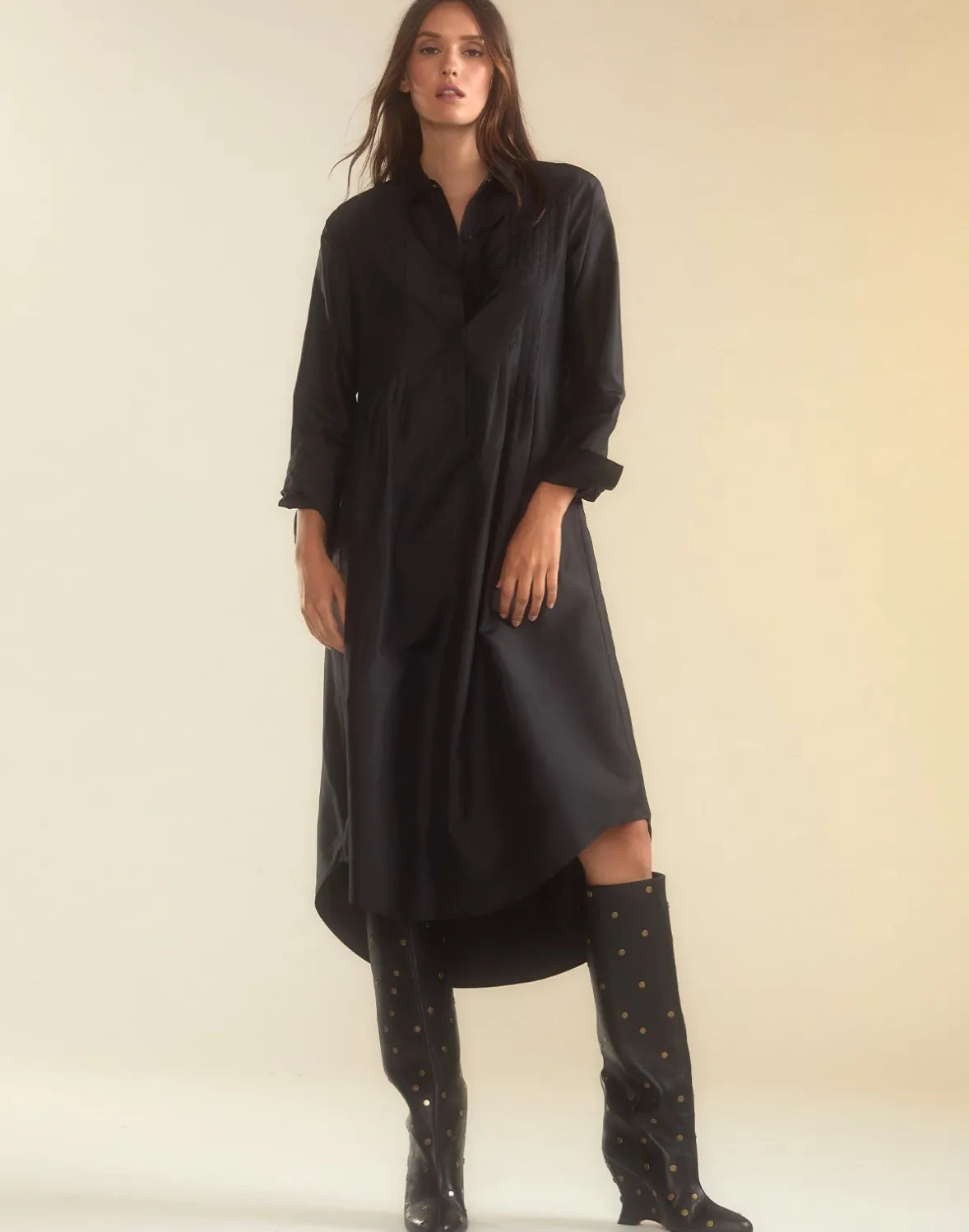 Cynthia Rowley Undercover Silk Taffeta Shirt Dress- Dresses