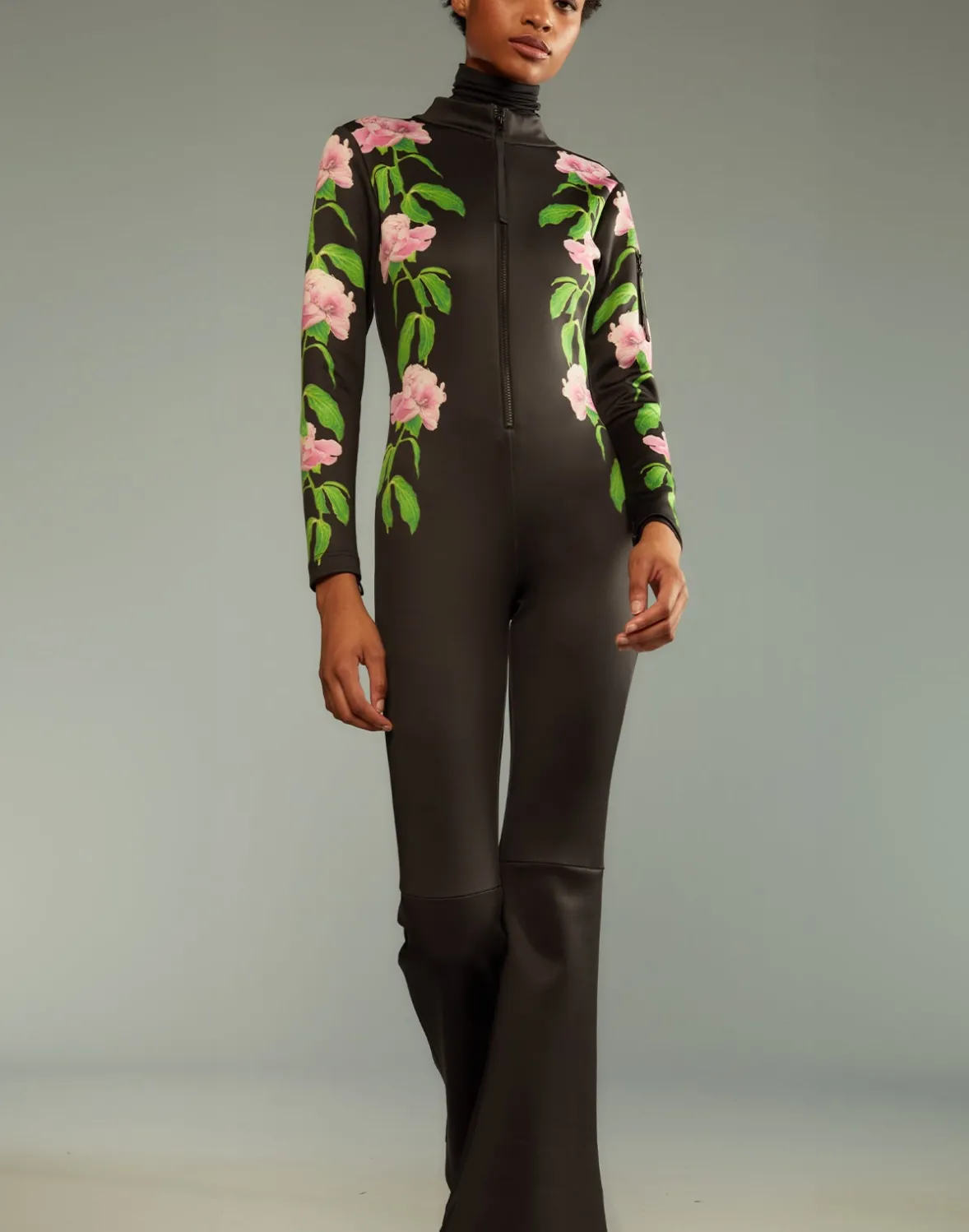 Cynthia Rowley Water Repellent Bonded Ski Suit- Snow