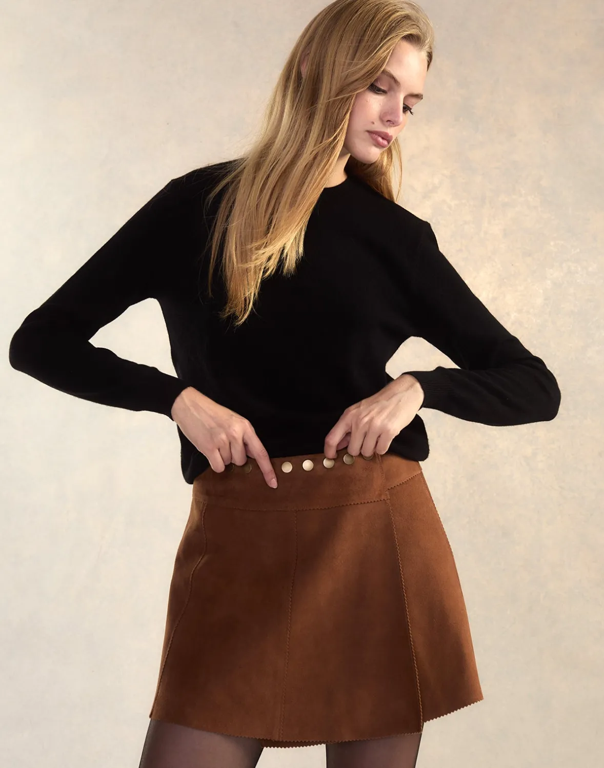 Cynthia Rowley Westward Suede Wrap Skirt- Bottoms